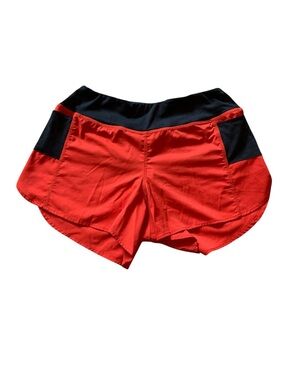 Rabbit Running Shorts Medium Red Black Athletic Lined Performance Made in USA W
